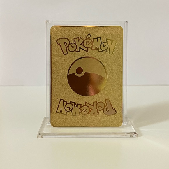 Pokémon Charizard 4/102 Base Set Shadowless Metal Gold Card Rare/ Fan Art - Picture 3 of 3